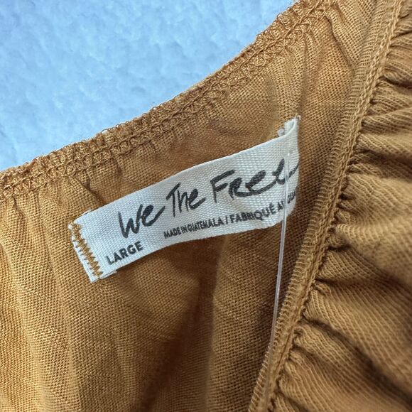 Free People We The Free Spring Break One Shoulder Top Size L Boho Flowy Oversize - Picture 5 of 14